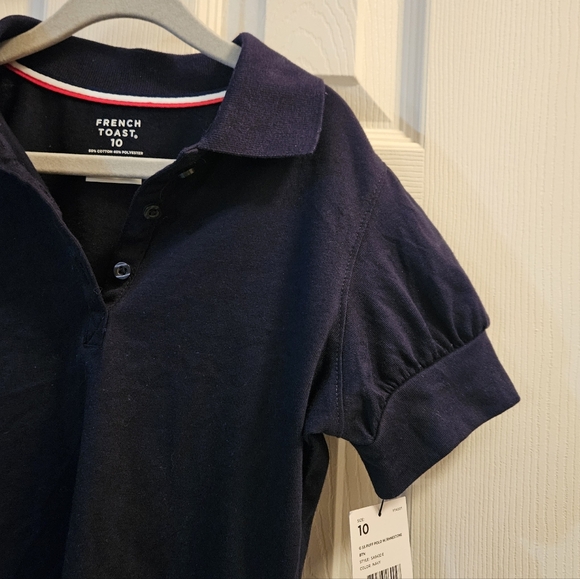 French Toast Girls Navy Polo Shirt, Sz 10 - Picture 3 of 8